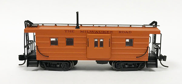 N Milw 1939 Built Caboose/ Maroon Let - No number
