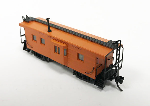 N Milw 1939 Built Caboose/ Maroon Let - No number