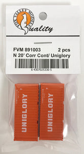 FVM 891003 20' Corrugated Container/ Uniglory 2 Pack