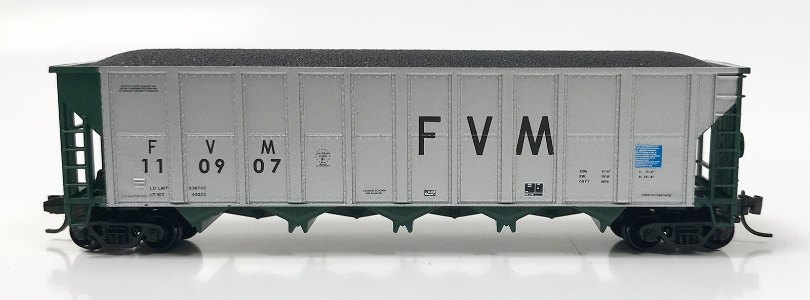 N FVM Line #110907 - RD-4 5 Bay Open Hopper – Fox Valley Models