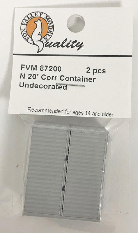 FVM 87200 20' Corrugated Container/ Undec 2 Pack
