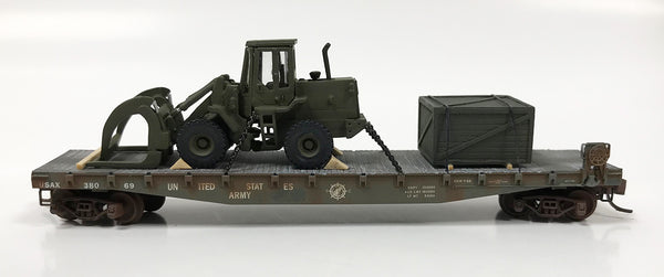 N Custom 50' Flat with Military Loader USAX 38069